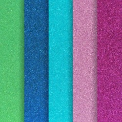 Papier ozdobny (wizytówkowy) Galeria Papieru brokatowy mix kolorów 05 A4 - mix 210g (208201)