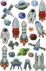 Naklejka (nalepka) Titanum Craft-Fun Series kosmos (HFF-2)