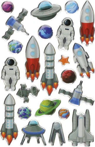 Naklejka (nalepka) Titanum Craft-Fun Series kosmos (HFF-2)