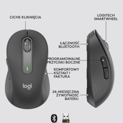Logitech M650 mysz optyczna Signature | bezprzewodowa | USB | Grafit