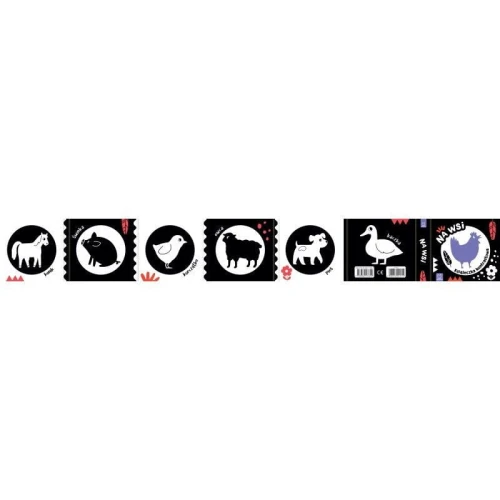 Książka dla dzieci NA WSI. KSIĄŻECZKA KONTRASTOWA