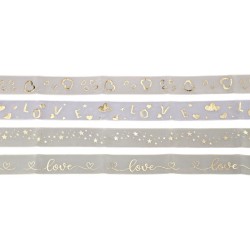Wstążka Titanum Craft-Fun Series organza nadruk 26mm mix 1m (BR231745)