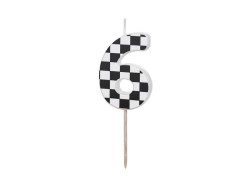 Świeczka urodzinowa Cyferka 6, 5.5 cm, mix Partydeco (SCU7-6)
