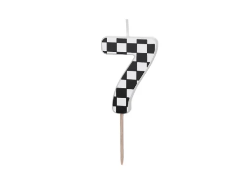 Świeczka urodzinowa Cyferka 7, 5.5 cm, mix Partydeco (SCU7-7)