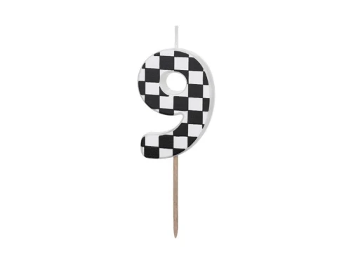 Świeczka urodzinowa Cyferka 9, 5.5 cm, mix Partydeco (SCU7-9)