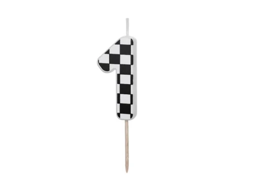Świeczka urodzinowa Cyferka 1, 5.5 cm, mix Partydeco (SCU7-1)