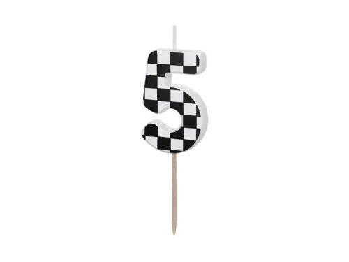 Świeczka urodzinowa Cyferka 5, 5.5 cm, mix Partydeco (SCU7-5)