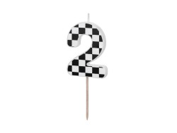 Świeczka urodzinowa Cyferka 2, 5.5 cm, mix Partydeco (SCU7-2)