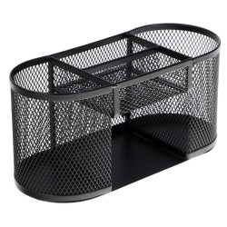 Przybornik na biurko czarny metal Tres (SPW5A/CZ)