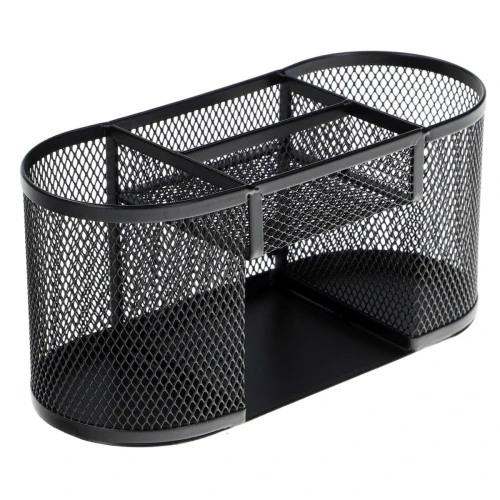 Przybornik na biurko czarny metal Tres (SPW5A/CZ)