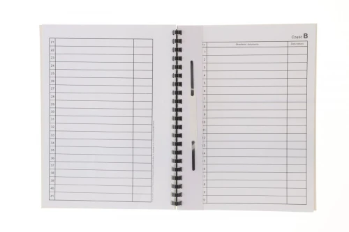 Teczka do akt osobowych ABCDE A4 czarny papier Warta (339-095)
