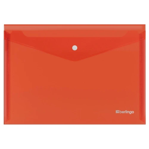 Teczka plastikowa na zatrzask A5 czerwony 200 mic. Berlingo (352660)
