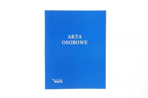 Teczka do akt osobowych zadrukowana ABCDE A4 niebieski karton Warta (021824-339-045)