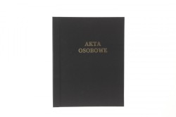 Teczka do akt osobowych zadrukowana ABCDE A4 czarny tektura Warta (339-107)