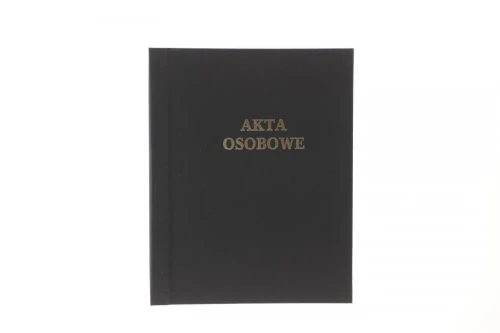 Teczka do akt osobowych zadrukowana ABCDE A4 czarny tektura Warta (339-107)