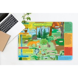 Podkład na biurko WARSTWY LASU I ŁĄKA mix PVC PCW Henry (5905701481262)