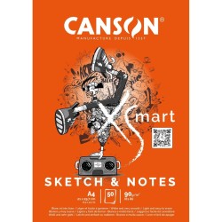 Blok artystyczny Canson XSmart Sketch&amp;Notes A4 90g 50k (32250P003)