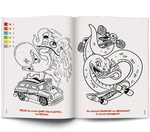 Książka dla dzieci Ameet Hot Wheels™. Kolorowanka według kodu (KKO 1601)
