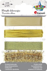 Wstążka Titanum Craft-Fun Series 4 wzoryx2 [mm x m] złota (709046)