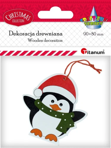 Ozdoba drewniana Titanum Craft-Fun Series Zawieszka pingwin (SDGJ-408)