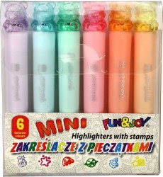 Zakreślacz Fun&amp;Joy, 6 kolorów 1-4mm (FJ01060555)