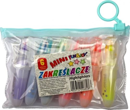 Zakreślacz Fun&amp;Joy, 6 kolorów 1-4mm (FJ01060557)