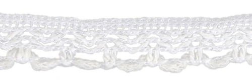Wstążka Titanum Craft-Fun Series Koronka 12x3 [mm x m] biała (24BR0201)
