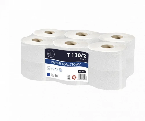 Papier toaletowy przemysłowy Ellis Professional 2 warstwowy kolor: biały śr. 190mm (6248)