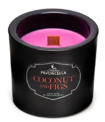 Świeczka ozdobna Pavoncella Coconut and Figs czarna 170g (5905711530417)