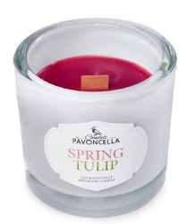 Świeczka ozdobna Pavoncella Classico Spring Tulip biała 170g (5905711530974)