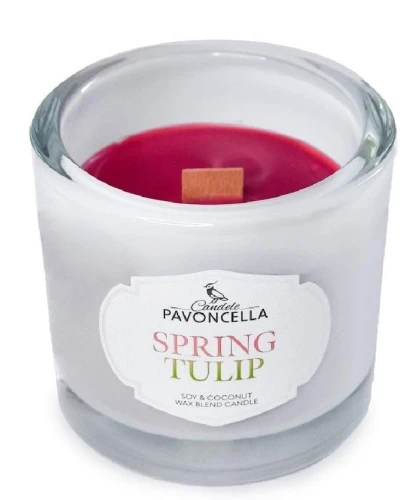 Świeczka ozdobna Pavoncella Classico Spring Tulip biała 170g (5905711530974)