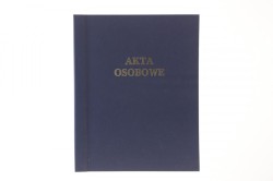 Teczka do akt osobowych Warta sztywny grzbiet, zadrukowana ABCDE A4 granatowy karton (339-106)