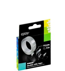 Taśma dwustronna krystaliczna Grand nano 15x3 [mm x m] (130-1955)