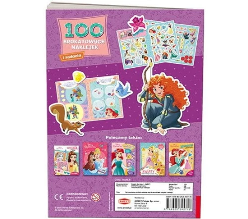 Książka dla dzieci Ameet Disney Księżniczka. 100 brokatowych naklejek (NB 9108)