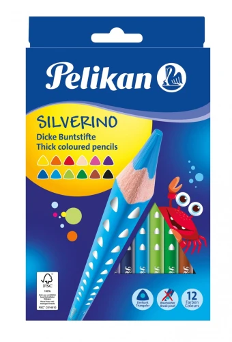 Kredki ołówkowe Pelikan Silverino 700627 12 kol. (100401596)
