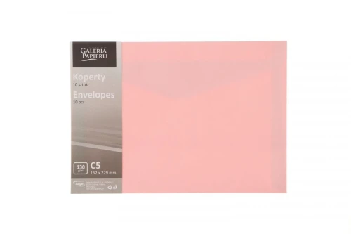 Koperta Galeria Papieru gładki pudrowy róż C5 różowy (280635) 10 sztuk