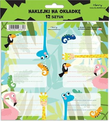 Naklejka na zeszyt Henry 2 Żyrafa (5905701487813)