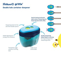 Temperówka Pelikan Griffix niebieska niebieski plastikowa (300008246)