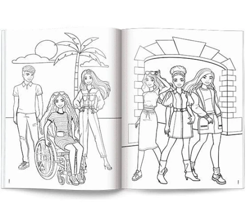 Książka dla dzieci Ameet Barbie™. Megakolorowanka. Brokatowe naklejki (KOLB 1101)