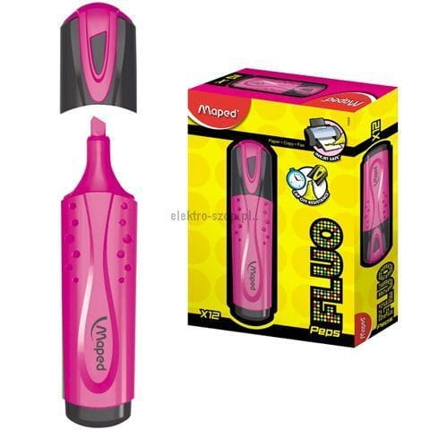 Zakreślacz Maped fluo peps różowy, różowy 1,0-5,0mm (734036)
