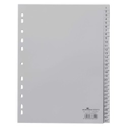 Przekładka numeryczna Durable A4 szara (652310)