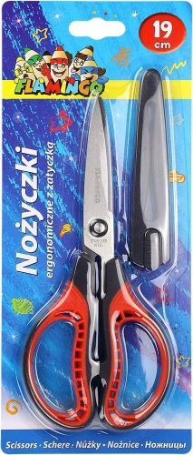 Nożyczki Flamingo z zatyczką na ostrzu 19cm (SH058.02XA)