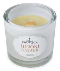 Świeczka ozdobna Pavoncella Classico Hinoki Amber biała 170g (5905711530509)