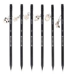 Ołówek Strigo z czarnego drewna z gumką HB (SSC385)