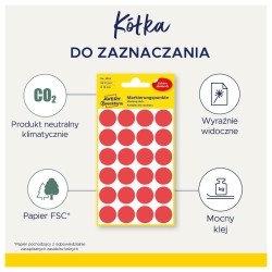 Etykieta do oznaczania Zweckform kropki 8mm niebieska (3010)