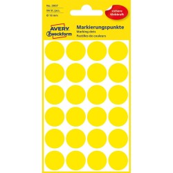 Etykieta do oznaczania Zweckform żółta kropki  18mm żółty [mm:] 18 (3007)