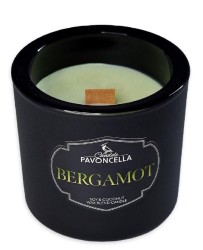 Świeczka ozdobna Pavoncella Classico Bergamot czarna 170g (5905711530943)