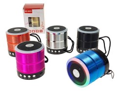 Głośnik Adar okrągły 7x6,5cm, metalowy, Bluetooth, kabel USB (617551)