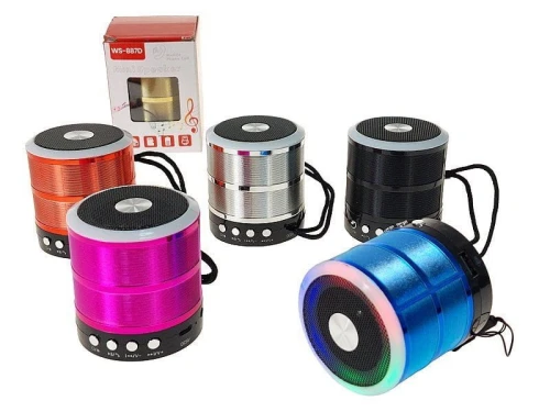 Głośnik Adar okrągły 7x6,5cm, metalowy, Bluetooth, kabel USB (617551)