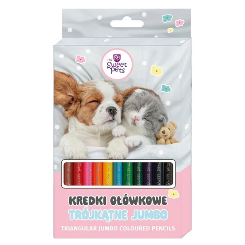Kredki ołówkowe Beniamin The sweet pets trójkątne 12 kol.